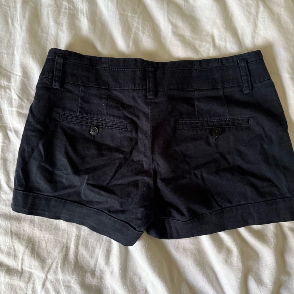 Zara navy Buttoned shorts